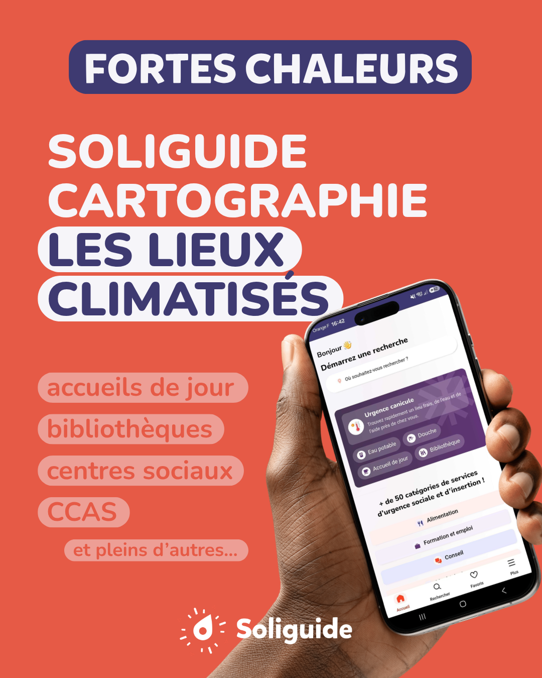 Visuel — Fortes chaleurs, Soliguide cartographie les lieux climatisés